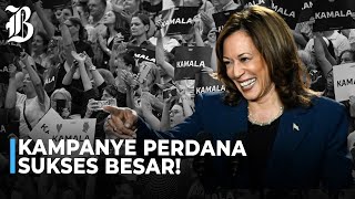 Kampanye Perdana Kamala Harris Langsung Sindir Trump [upl. by Kara-Lynn846]