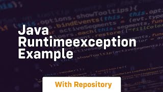 java runtimeexception example [upl. by Kaylyn]