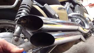 Yamaha XV535 Virago exhaust debaffle [upl. by Ventura]