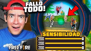 JUGUÉ FREE FIRE pero CON SENSIBILIDAD al 200   TheDonato [upl. by Reinert869]