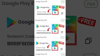 Free Redeem Code App For Google Play Store With Proof shorts short [upl. by Irollam218]