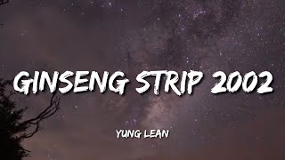 Yung Lean  Ginseng Strip 2002 Lyrics  b come and go but you know i stay [upl. by Anniken]