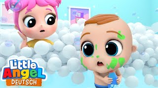 Das BadeLied  Kinderlieder und Cartoons  Little Angel  Moonbug Kids Deutsch [upl. by Shalom]