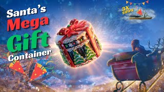 Santas Mega Gift Containers  Great Opening  World of Warships [upl. by Dehnel]