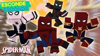 ESCONDE ESCONDE DO HOMEM ARANHA NO ARANHAVERSO  MINECRAFT [upl. by Etteniuq]