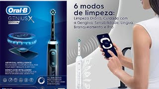 OralB Genius X Bivolt Escova Elétrica Recarregável [upl. by Sillihp]