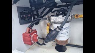 Replacing Fuel Filter  Checking Main Switch Connection  Extreme Boat  Porirua NZ [upl. by Brande]