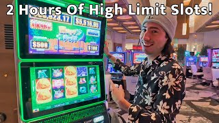 Over 2 Hours Of High Limit Slots Las Vegas Slot Action AND SATISFACTION [upl. by Caprice530]