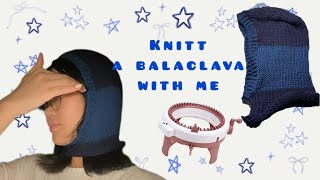 ✨how to knit a balaclava with knitting machine✨knit balaclava toturial🫶 [upl. by Wise168]