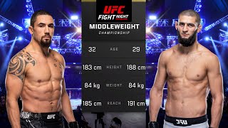 Robert Whittaker vs Khamzat Chimaev Full Fight  UFC 5 Fight Night [upl. by Loutitia832]