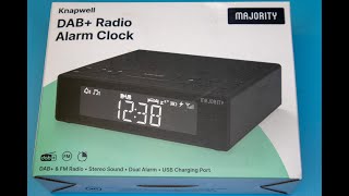 Majority Audio Knapwell DAB Radio Alarm Clock Review [upl. by Solorac]