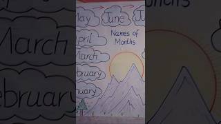 Names of Months Chart  Classroom decoration  Grade 1 Handmade Poster [upl. by Nerraj948]