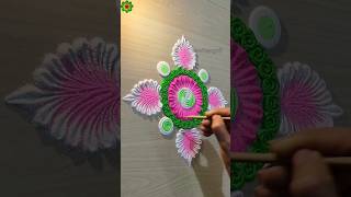 Rangoli designs for diwali simple and easy rangolidesign diwalirangoli shorts [upl. by Kissie]