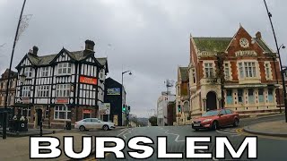 Driving in BURSLEM Stoke on Trent ENGLAND United Kindom UK [upl. by Selina]