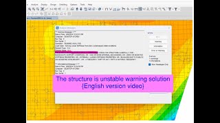 How to solve The structure is unstable or ill conditioned warning in CSI safe English version [upl. by Saraiya]