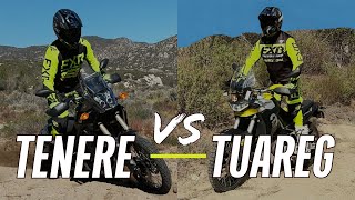 Yamaha Tenere 700 vs Aprilia Tuareg 660  Off Road Bike Review [upl. by Gustin]