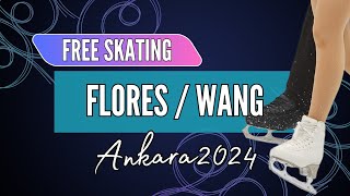 Olivia FLORES  Luke WANG USA  Junior Pairs Free Skating  Ankara 2024 [upl. by Nellda480]