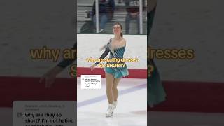 why are figure skating dresses SO SHORT 😳 iceskater figureskating figureskater iceskating [upl. by Dnalevelc]