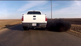 585hp 64 Powerstroke Burnout River City Diesel Tune [upl. by Berriman]