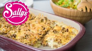 würziges HackfleischKartoffelgratin  schnelles Hauptgericht  Sallys Welt [upl. by Deenya171]