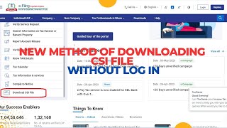 How to Download CSI File   How to Download CSI from Income Tax Portal Without Log in [upl. by Perloff81]