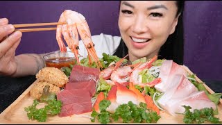 SASHIMI PLATTER ASMR EATING SOUNDS NO TALKING  SASASMR [upl. by Warfourd]