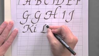 Calligraphy for Beginners  Swash Capital Italic Alphabet Tutorial wJoanne Fink [upl. by Oriane105]