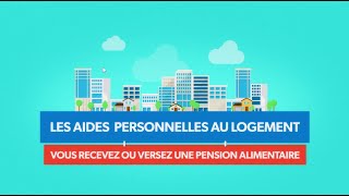 Les aides personnelles au logement  les pensions alimentaires [upl. by Wiltz]