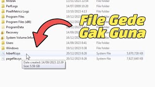 Cara Menghapus File Besar quothiberfilsysquot Yang Makan Space Harddisk di PC  Windows [upl. by Coray]