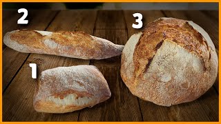 1 Dough 3 Loaves  Same Day Easiest Recipe with Poolish [upl. by Ferren]