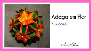 Isa Klein  Tutorial 2 Kusudama Adaga em Flor [upl. by Anitap]