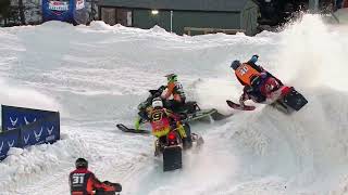 Snocross Round 15 Pro Highlights  Duluth MN Race 2 of 3 [upl. by Sherr]