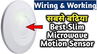 How to install Microwave Motion Sensor  Wiring and Working of Microwave Sensor  Home Automation [upl. by Eralc]