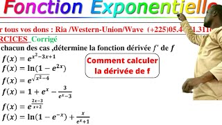 Dérivée fct°Exponentielleexpxcodes et secrets [upl. by Neilla]