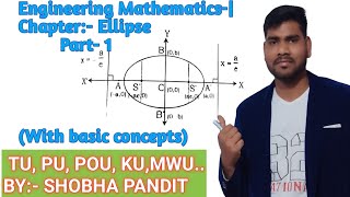 ELLIPSEENGINEERING MATHEMATICS1STANDARD EQN OF AN ELLIPSEPART1TUPUPoUKUMWUSHOBHA PANDIT [upl. by Nashom]