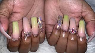 Acrylic Nails Tutorial  Acrylic Ombre Nails  Acrylic Nails Fullset [upl. by Ida135]