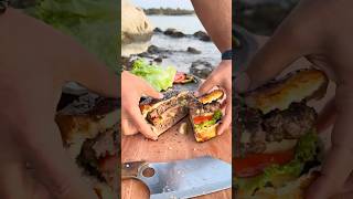 The Ultimate Homemade Burger  Juicy Cheesy Perfect burger food chef [upl. by Owiat]