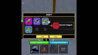 Crafting Monster magnet  Blox fruits  shark anchor [upl. by Jedthus]