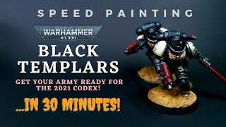 Speed Painting  Black Templars In 30 Minutes [upl. by Nyliak]