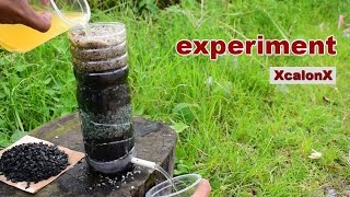 Experiment unique water filter  Percobaan unik saringan air [upl. by Vinay]