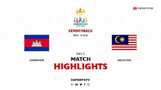 Cambodia vs Malaysia HIGHLIGHTS SEA Games Cambodia 2023  CAM vs MAS ESPORTSTV [upl. by Xylia133]