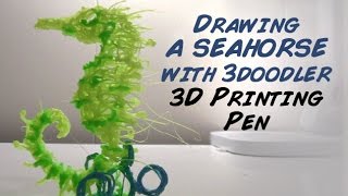 Seahorse drawing with 3Doodler 3d Printing Pen [upl. by Estrellita9]