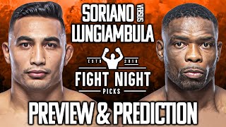 UFC Long Island Punahele Soriano vs Dalcha Lungiambula Preview amp Prediction [upl. by Losse]