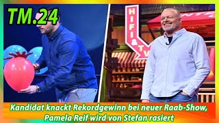 Kandidat knackt Rekordgewinn bei neuer Raab Show Pamela Reif wird von Stefan rasiert [upl. by Kirit]