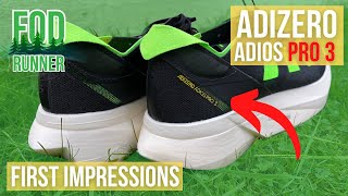 Adidas Adizero Adios PRO 3 Review  First Impressions Wow  FOD Runner [upl. by Kraska]