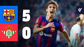 BARÇA 50 BETIS  LALIGA 202324 MD5 [upl. by Keithley]