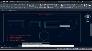 18 como crear desfase en AutoCAD  Comando OFFSET [upl. by Steffen]