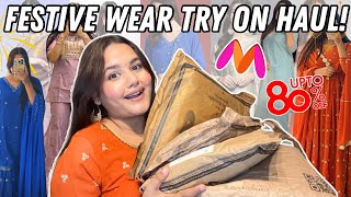 Myntra Festive Wear KURTA SET HAUL amp Try On✨Upto 80 on festive wear✨🫶🏼 [upl. by Ladnar]