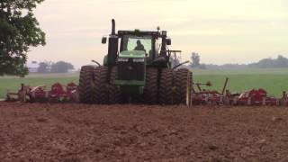 Setting Tobacco Part I John Deere 9620R Field Cultivating [upl. by Bixby]