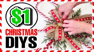 5 Cheap NOT CHEESY Dollar Store DIY Christmas Wreath Ideas [upl. by Ulrica813]